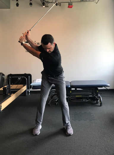 Golf swing demonstration