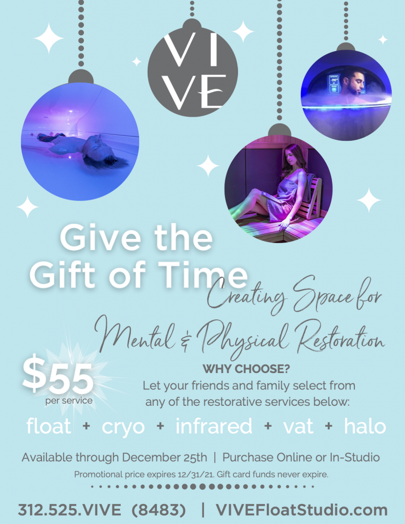 VIVE promotional poster with holiday offer
